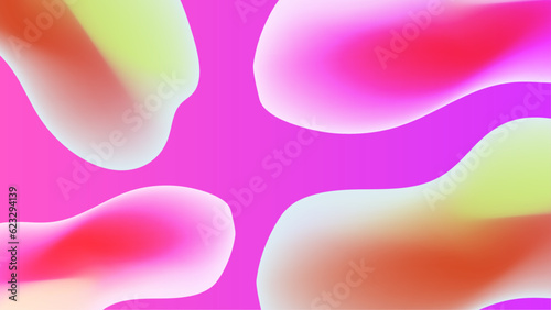 Fluid gradient background vector. Cute and minimal style posters with pink red yellow, vibrant organic shapes and liquid color. Modern wallpaper design for social media, idol poster, banner, flyer.