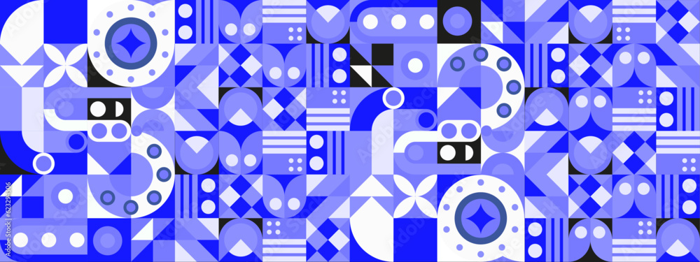 vector flat geometric mosaic pattern design vector flat geometric mosaic pattern design
