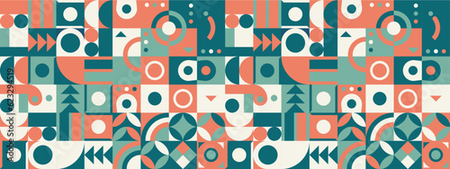 vector flat mosaic covers collection