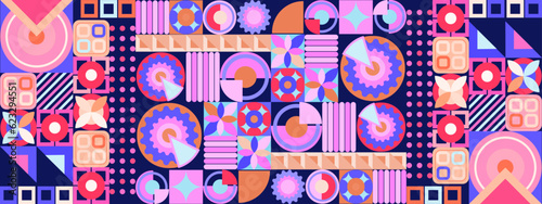 vector gradient mosaic YouTube channel art template