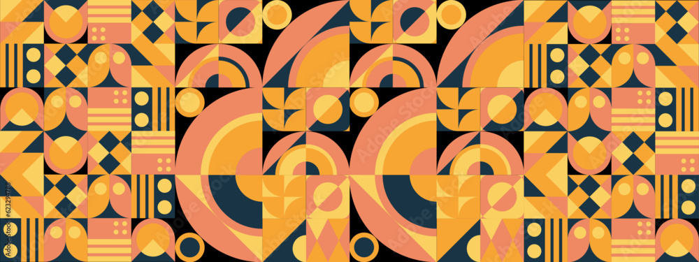 Naklejka premium vector colorful geometric shapes mosaic background