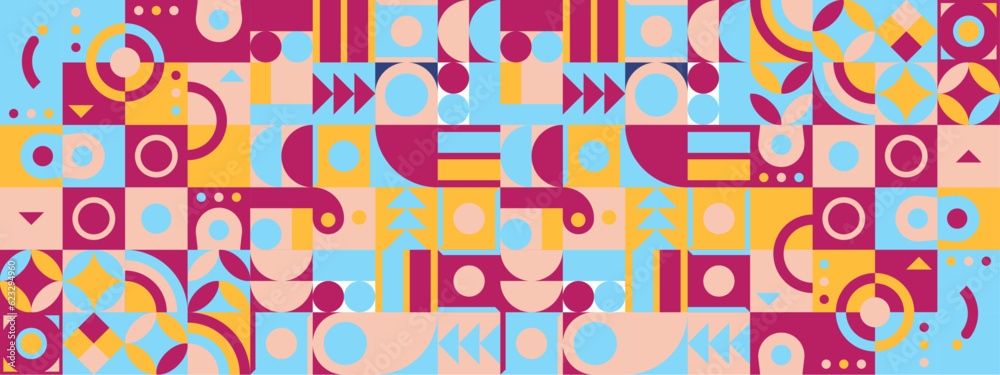 vector flat mosaic background with geometric shapes vector flat mosaic background with geometric shapes