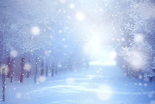 Blurred beautiful winter wallpaper  © Monirknn