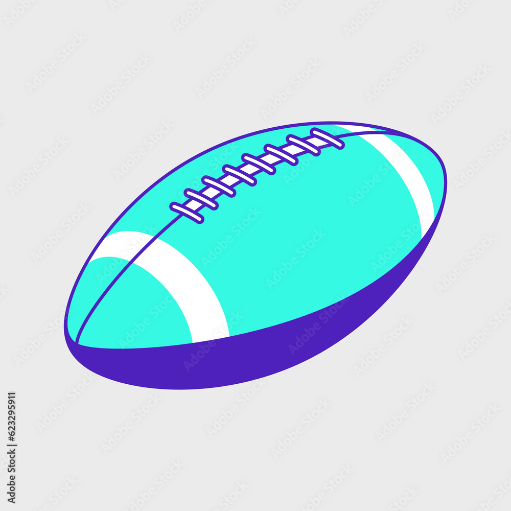 American football isometric vector illustration American football isometric vector illustration