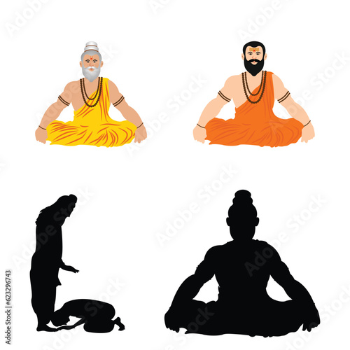 guru purnima elements vecor file
