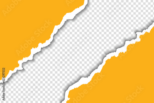 yellow torn paper empty backgroung