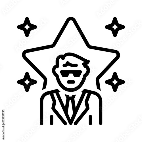 Black line icon for Discovery
