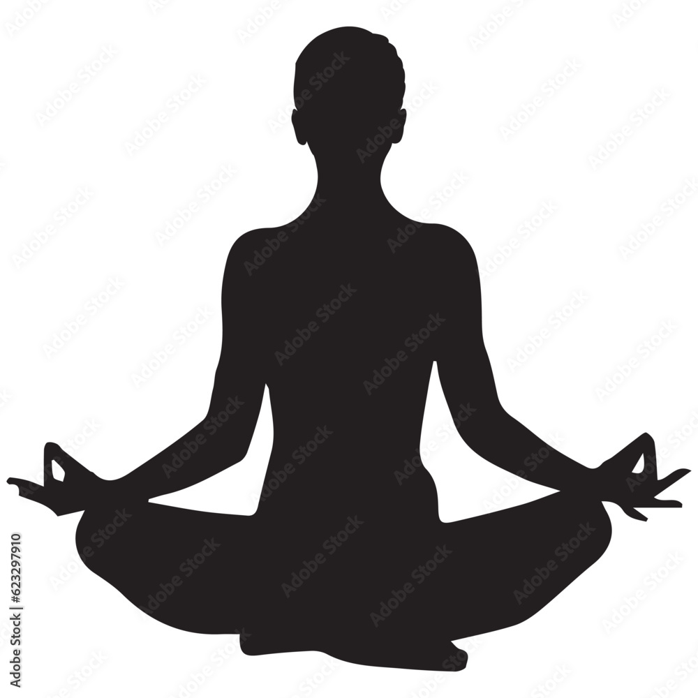 meditation yoga pose vector file