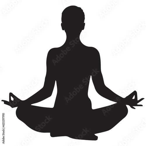 meditation yoga pose vector file