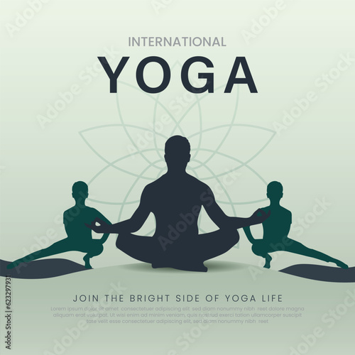 international yoga day post design vector file