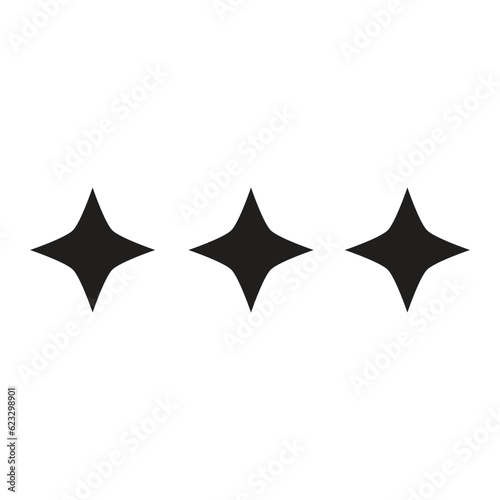 3 stars black