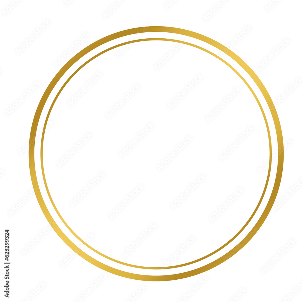 Gold circle frame. Gold circle frame.