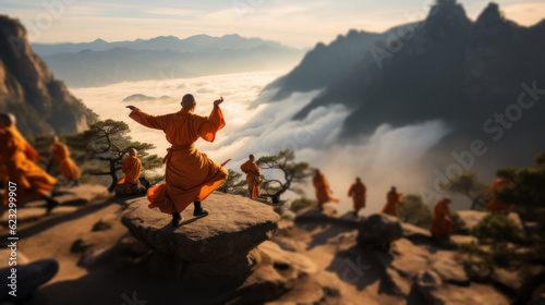 training in the mountains of a shaolin monk.
