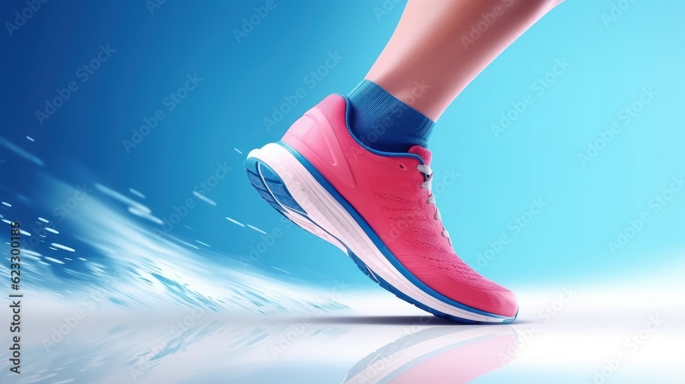 custom made wallpaper toronto digitalClose up Athlete Runner legs, Running Tournament Competition, Running Shoes Advertising Concept. Generative AI