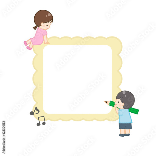 フレーム　子ども　正方形
