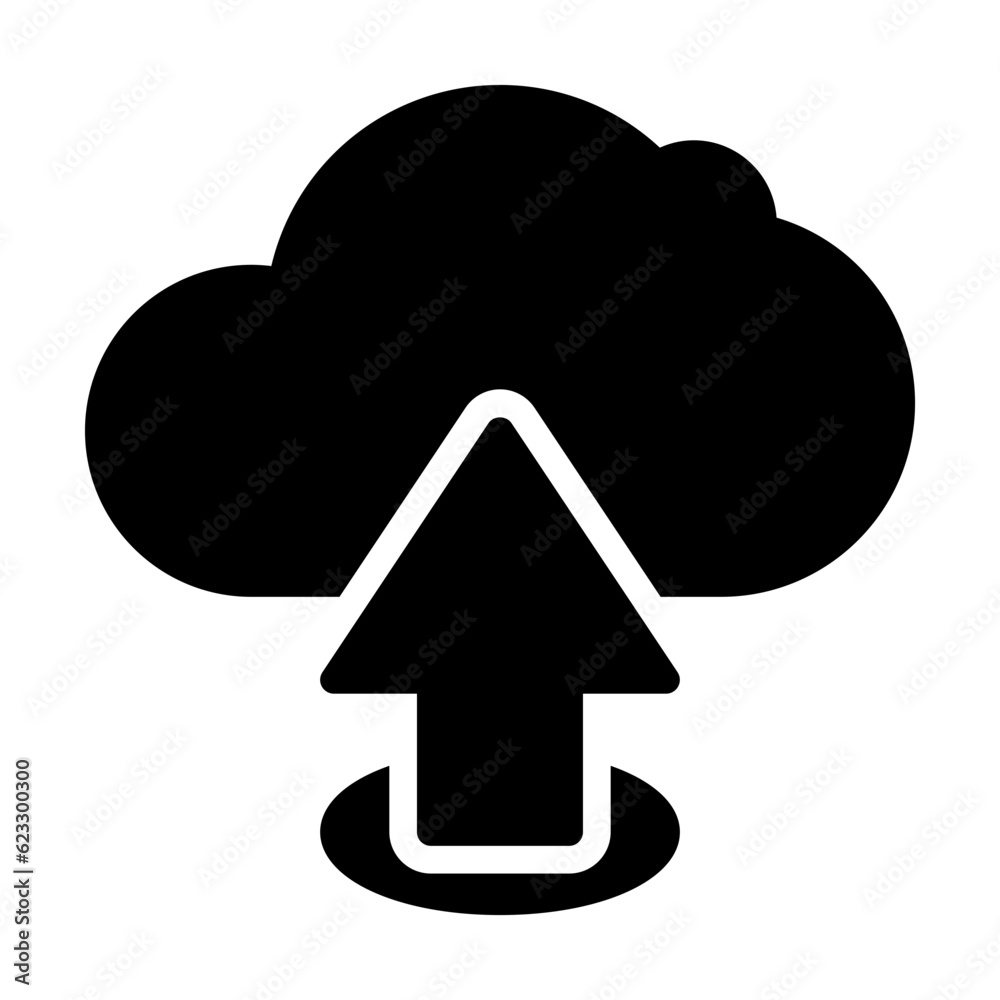 cloud upload glyph icon cloud upload glyph icon