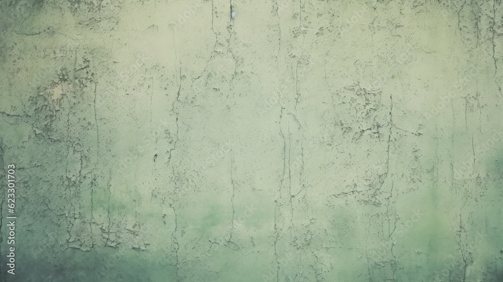 Vintage Green Concrete Wall with Tonal Painted Texture