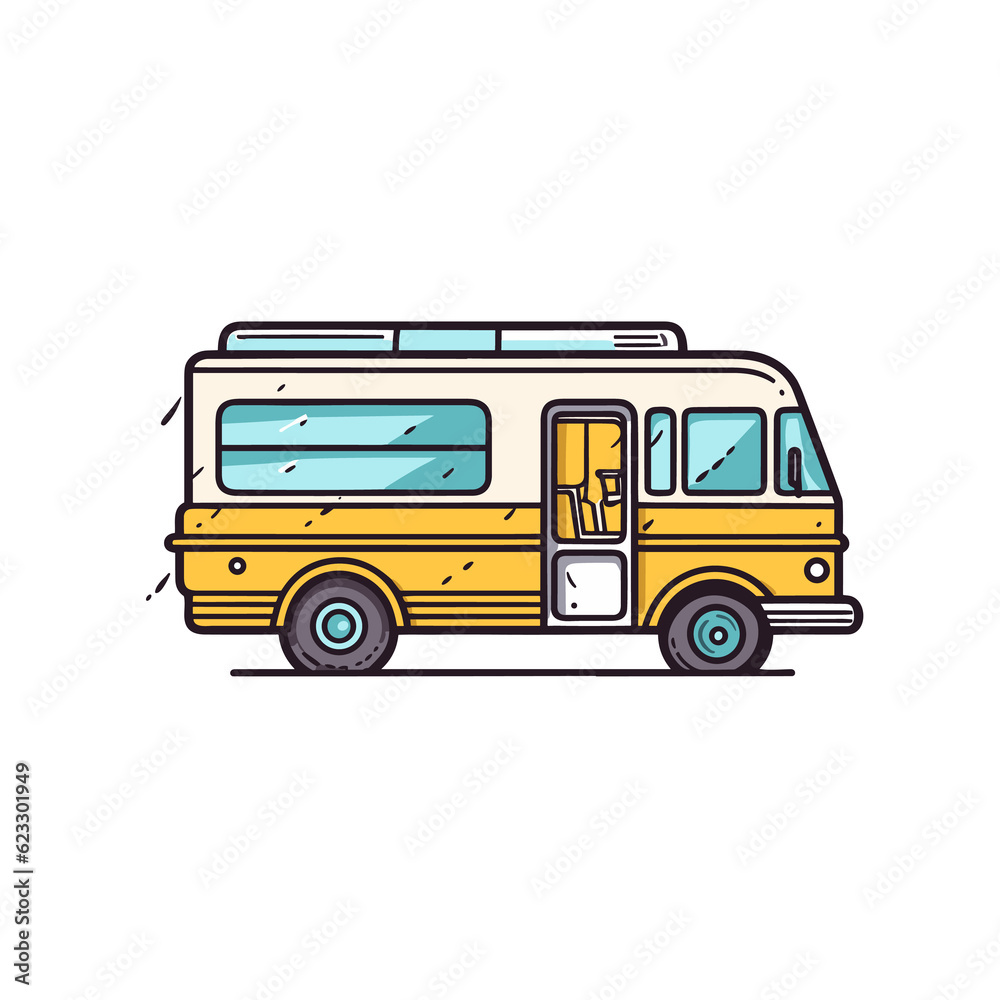 school bus, TShirt Design , graphic design, Generative Ai