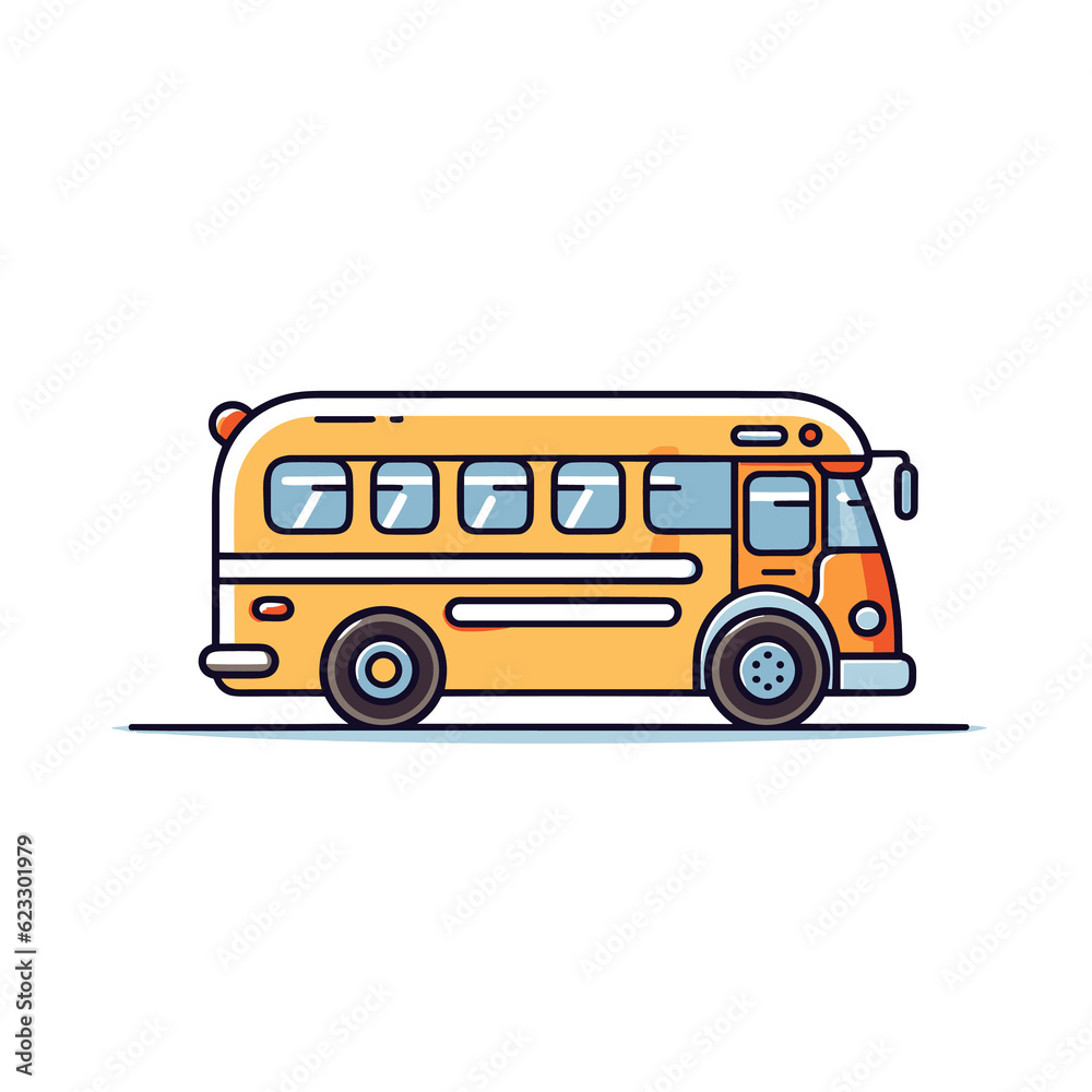 school bus, TShirt Design , graphic design, Generative Ai