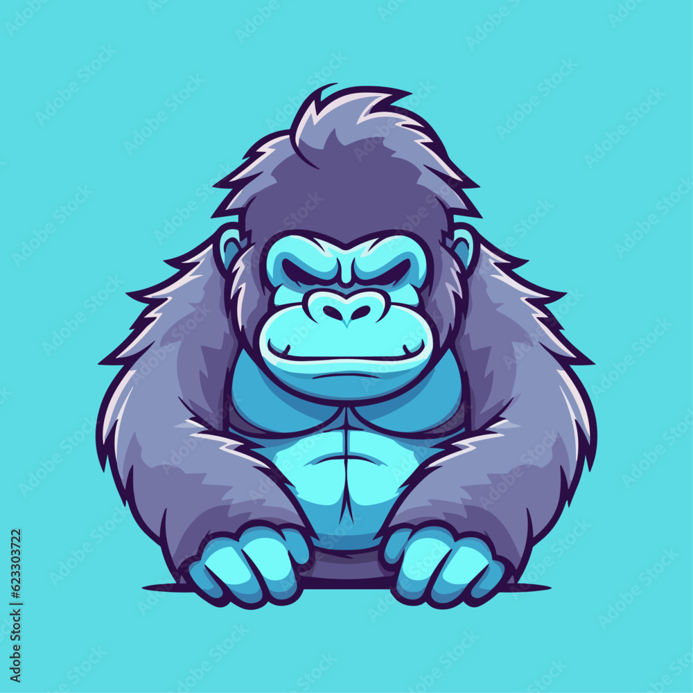 Powerful and Majestic Gorilla: An Impressive Portrait of the King of the Jungle Powerful and Majestic Gorilla: An Impressive Portrait of the King of the Jungle