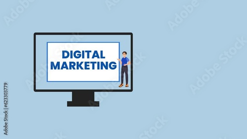 Digital marketing analysis animation