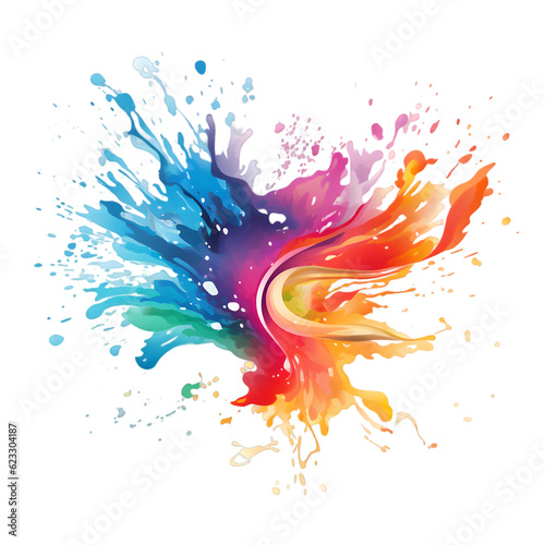 Isolated watercolor faint brush stroke, solid brushstroke, splash vector