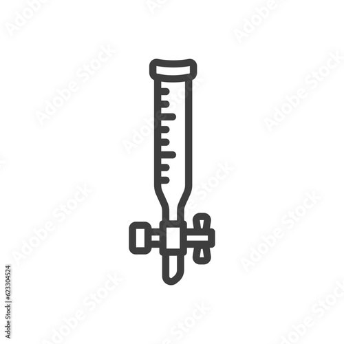 burette icon vector in linear style