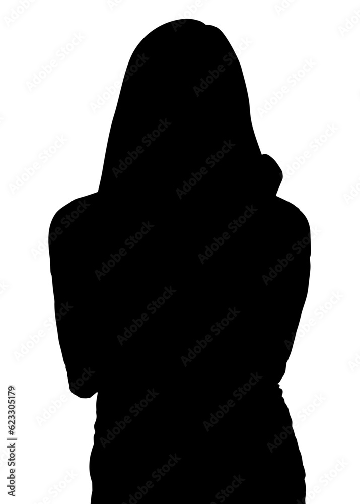 Digital png illustration of woman silhouette on transparent background