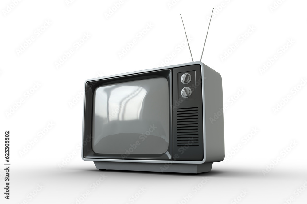 Obraz premium Digital png illustration of retro tv set on transparent background
