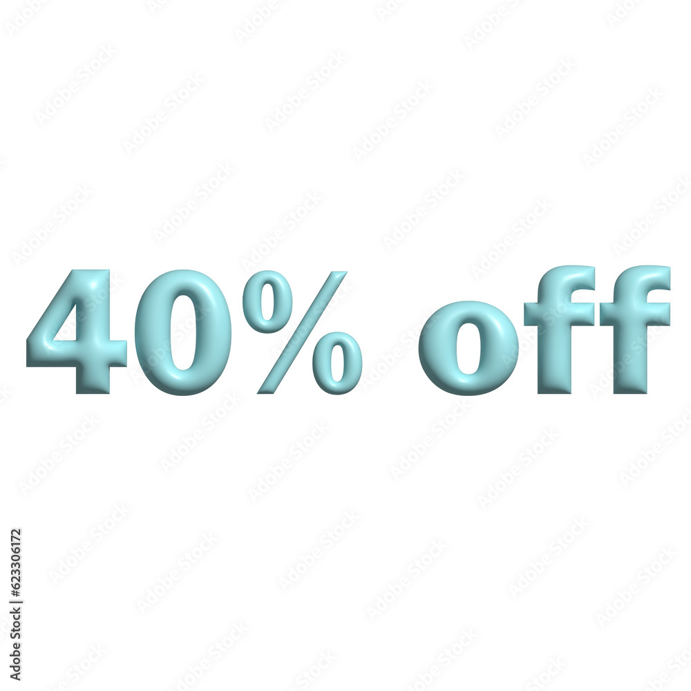 40% off sale tag