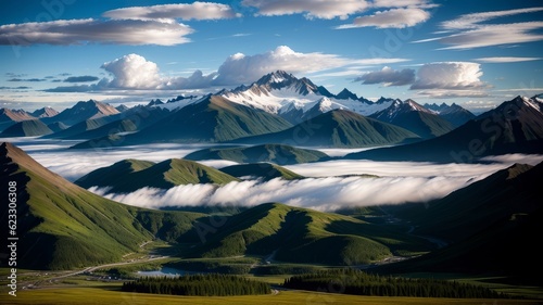 cloud over batch in Alaska. Creative resource, AI Generated