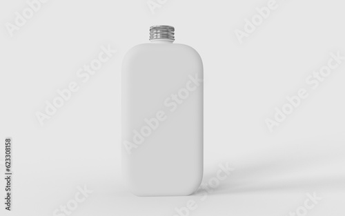 white plastic bottle isolated on white