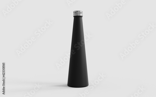 black and white wine bottle
