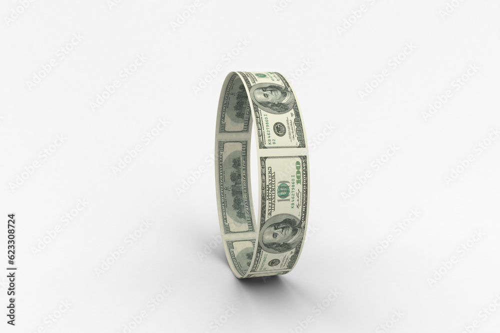 Digital png illustration of banknotes in circle on transparent background