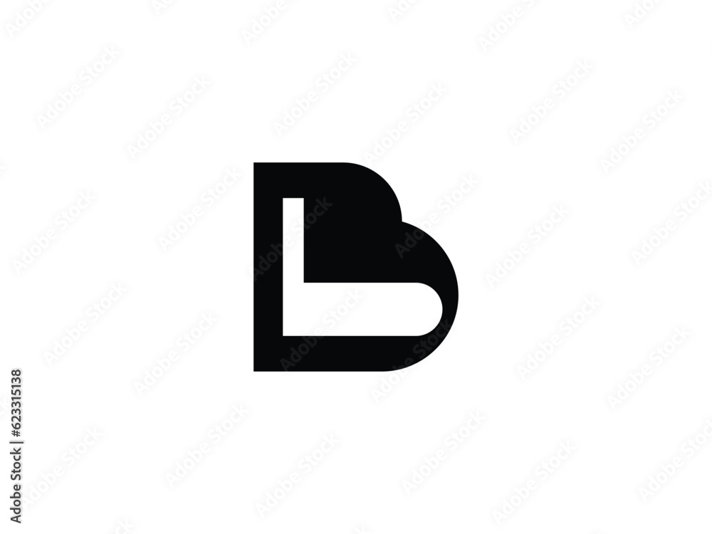 minimal and clean letter BL or LB monogram logo design minimal and clean letter BL or LB monogram logo design