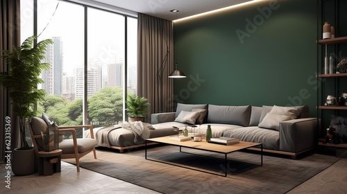 Home interior design showcase Modern contemporary living area with naatual light interior cozy mood and tone scheme house beautiful ideas for home improvement background,ai generate