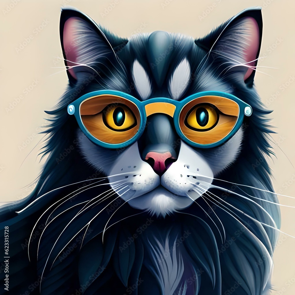 Cool Cat Chronicles: Feline Fashionista in Sunglasses