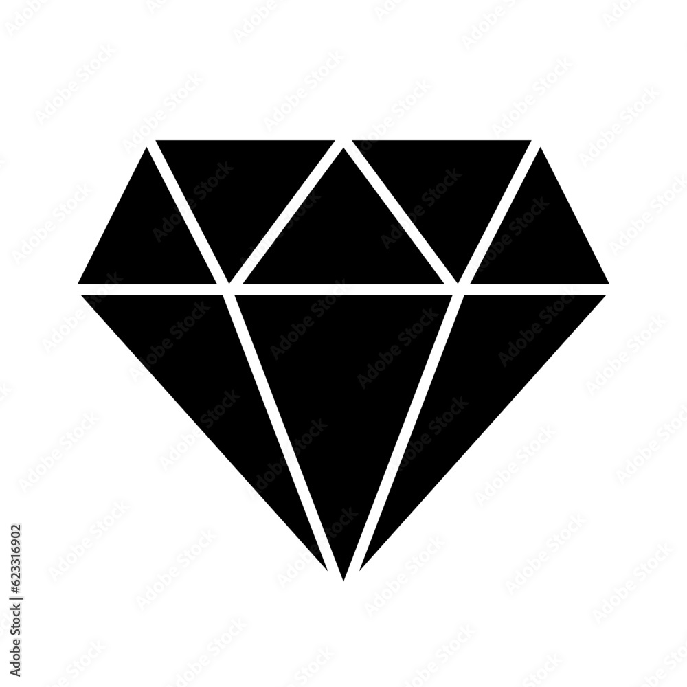 Diamond silhouette icon. Jewel silhouette icon. Vector. Diamond silhouette icon. Jewel silhouette icon. Vector.