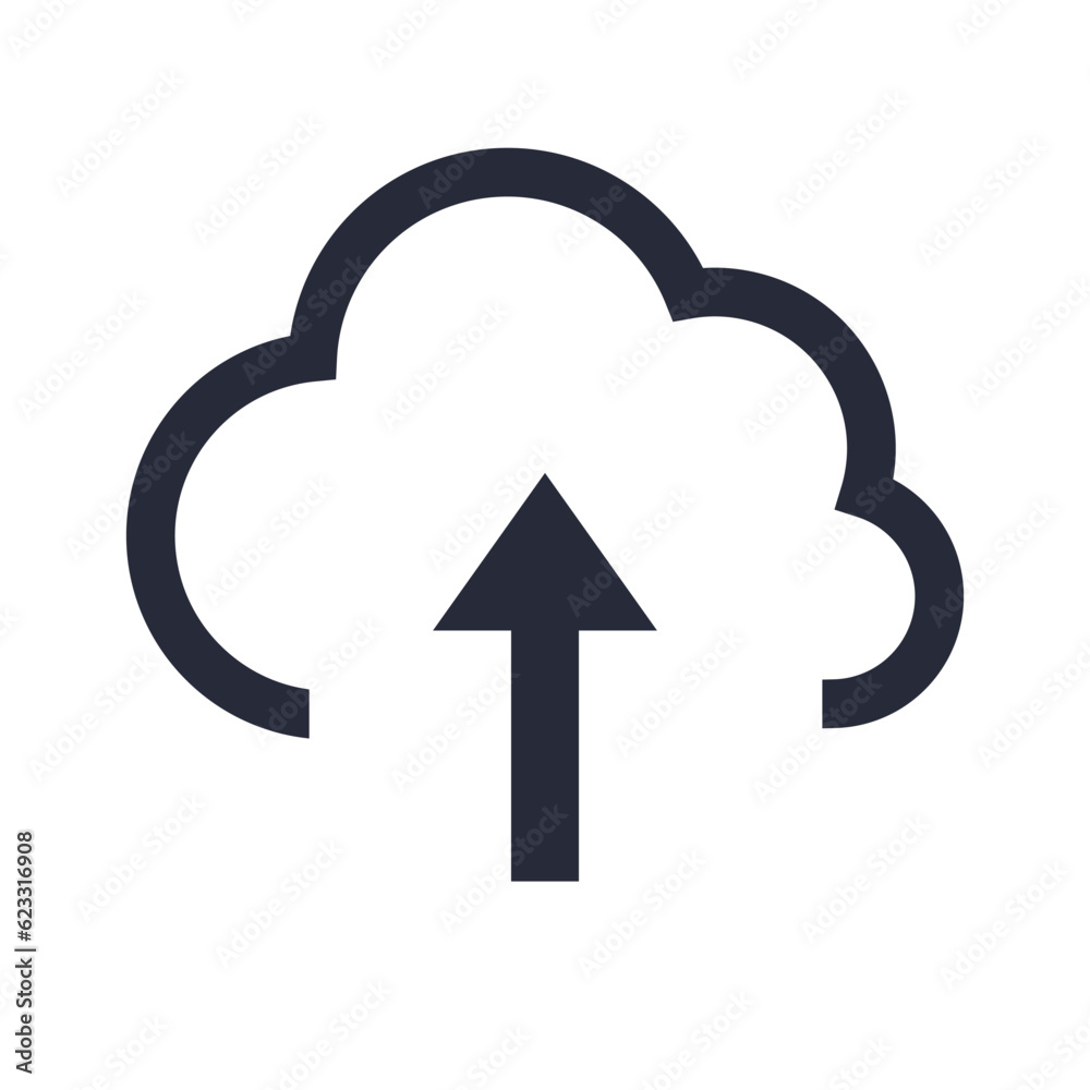 Simple cloud upload icon. Vector. Simple cloud upload icon. Vector.