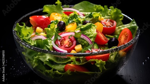 fresh vegetable salad in a bowl