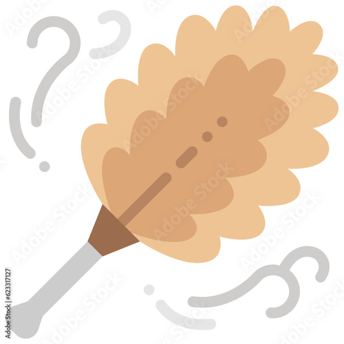 Feather duster flat icon