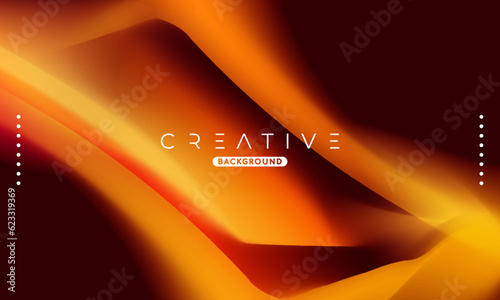 Abstract liquid gradient Background. Fluid color mix. Orange vivid Color blend. Modern Design Template For Your ads, Banner, Poster, Cover, Web, Brochure, and flyer. Vector Eps 10