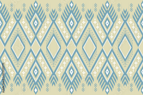 Ikat seamless pattern background. Traditional pattern. Ikat Aztec tribute. Seamless fabric pattern, bedsheet, table cover sheet, bag design.
