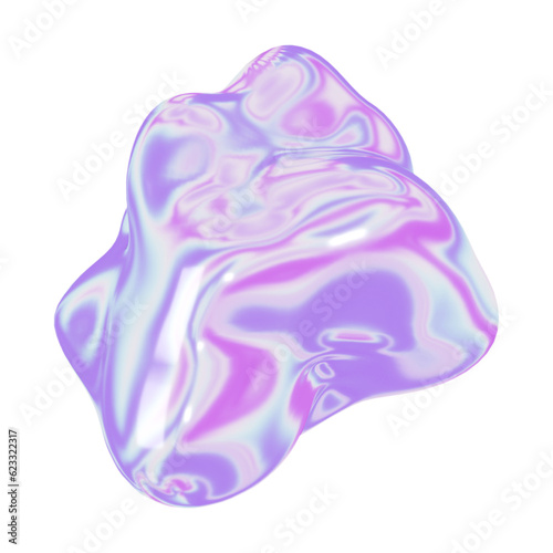 sparkle holographic iridescent shape blob 