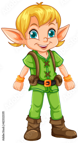Cute Chrustmas eld cartoon character