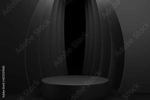 Luxury Product Display Background with Black Design