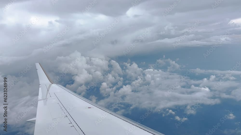 the storm. storm clouds seen from the airplane window. 4k video. the storm. storm clouds seen from the airplane window. 4k video.
