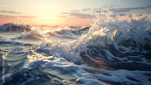 sunrise in the water HD 8K wallpaper Stock Photographic Image