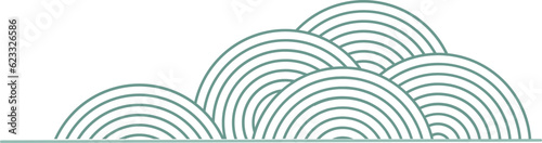 Abstract Mountain, Cloud or Rainbow Design Element in Traditional Chinese Style