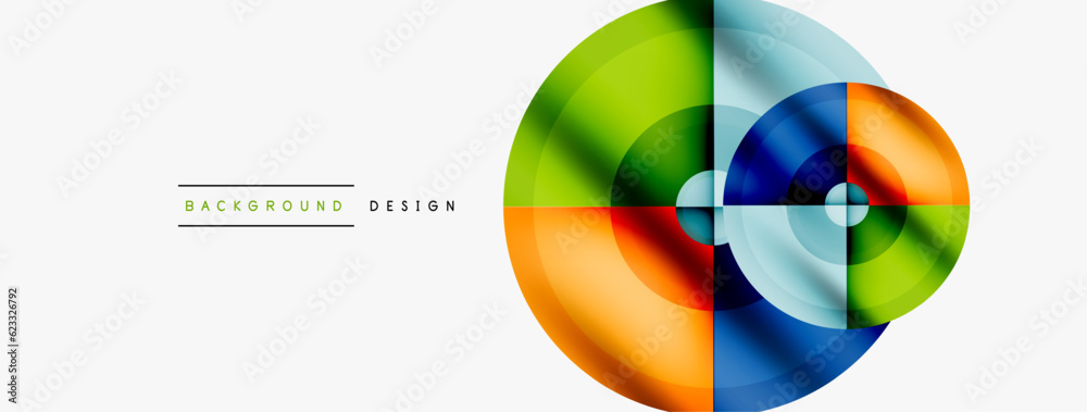 Creative circle geometric abstract background